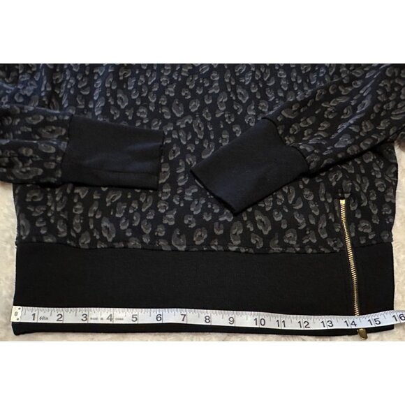 Women's Old Navy Loose Crop Black Animal Print Cotton Polyester Blend Size S - Picture 9 of 16